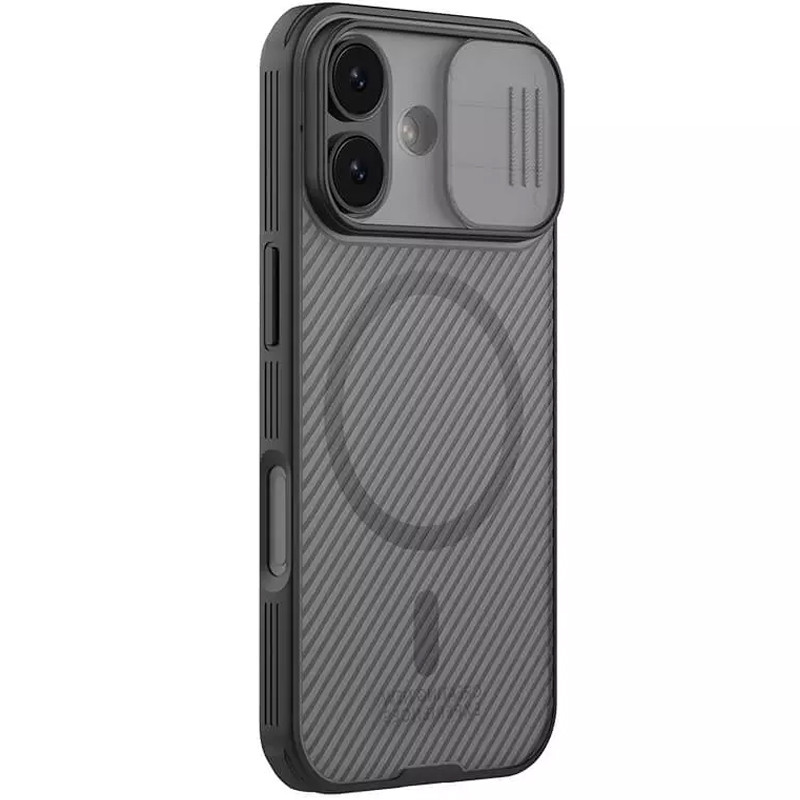Карбоновая накладка Nillkin CamShield Pro Magnetic для Apple iPhone 17 (6.3") (Transparent black)