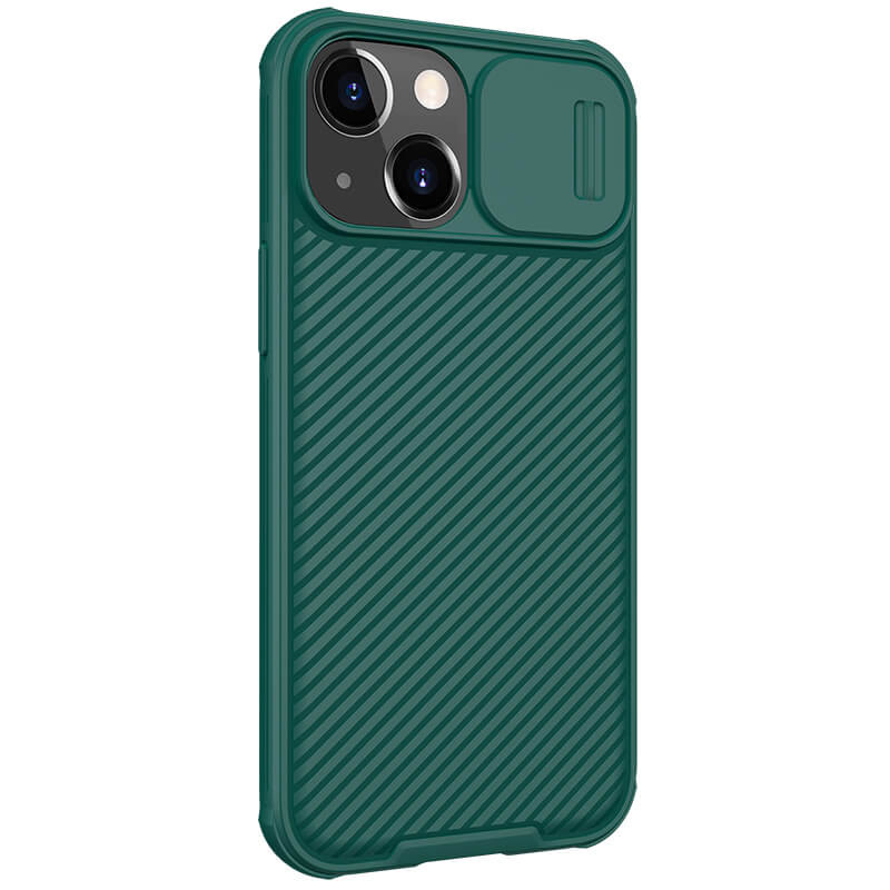 Карбоновая накладка Nillkin CamShield Pro для Apple iPhone 13 / 14 (6.1") (Dark Green) в магазине vchehle.ua