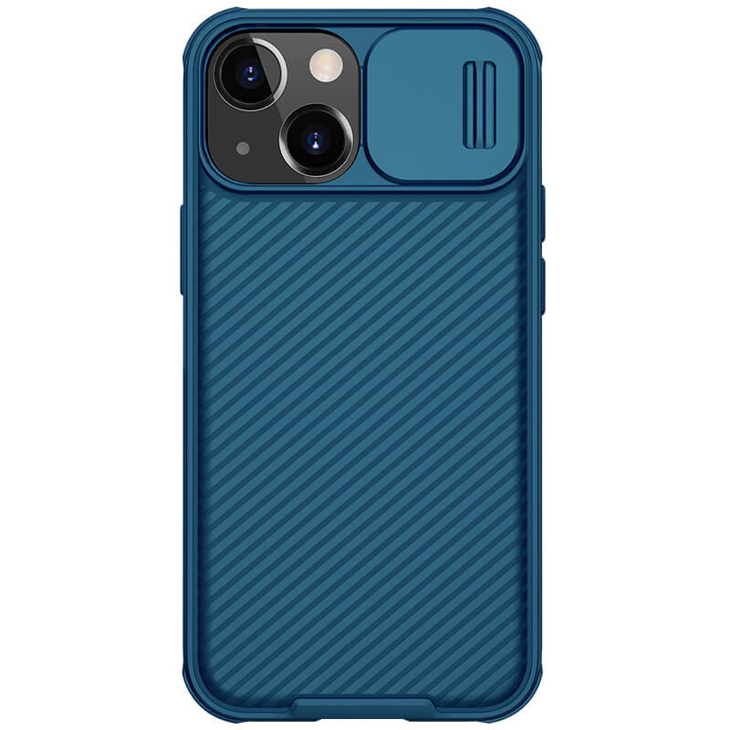 Карбонова накладка Nillkin CamShield Pro на Apple iPhone 13 / 14 (6.1") (Blue)