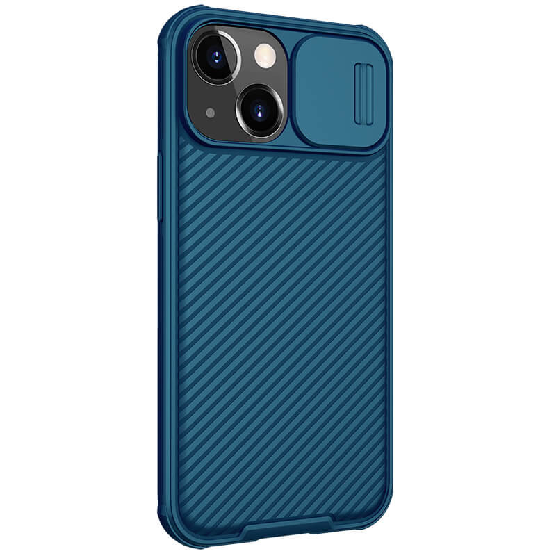 Карбонова накладка Nillkin CamShield Pro на Apple iPhone 13 / 14 (6.1") (Blue) в магазині vchehle.ua