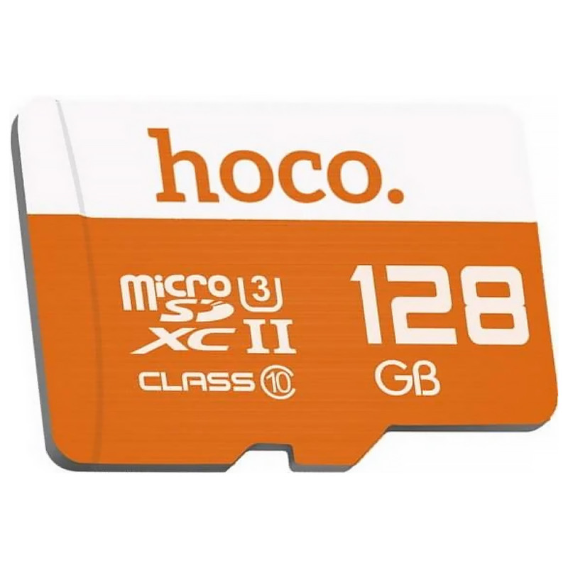 Карта памяти Hoco microSDXC Class 10 - 128GB (без адаптера) (Orange)