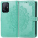 Фото Шкіряний чохол-книжка Art Case з візитницею на Xiaomi 11T / 11T Pro (Бірюзовий) на vchehle.ua