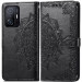 Фото Шкіряний чохол-книжка Art Case з візитницею на Xiaomi 11T / 11T Pro (Чорний) на vchehle.ua