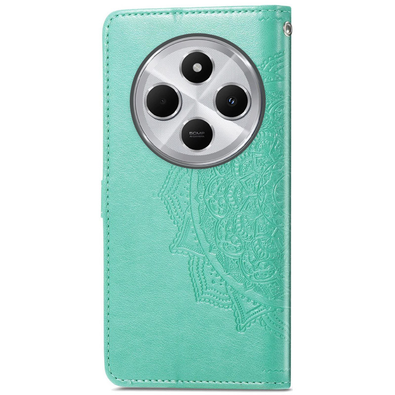 Шкіряний чохол-книжка Art Case з візитницею на Xiaomi Redmi 14C / Poco C75 (Бирюзовий) в магазині vchehle.ua