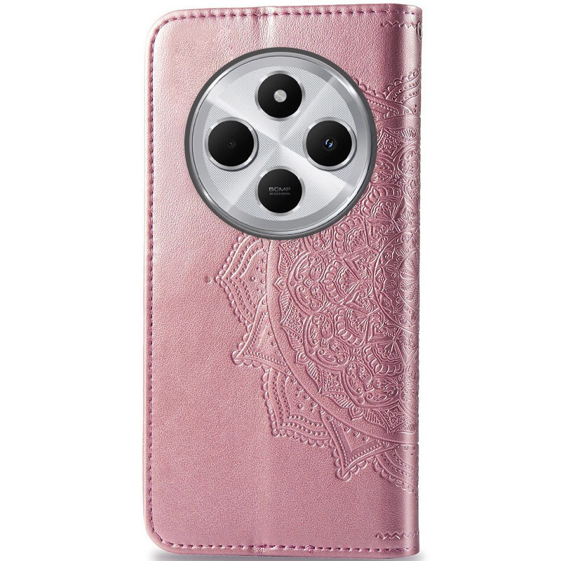 Фото Шкіряний чохол-книжка Art Case з візитницею на Xiaomi Redmi 14C / Poco C75 (Рожевий) на vchehle.ua