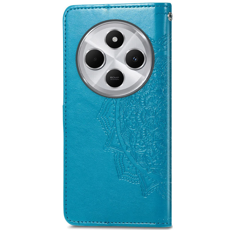 Фото Шкіряний чохол-книжка Art Case з візитницею на Xiaomi Redmi 14C / Poco C75 (Синій) на vchehle.ua
