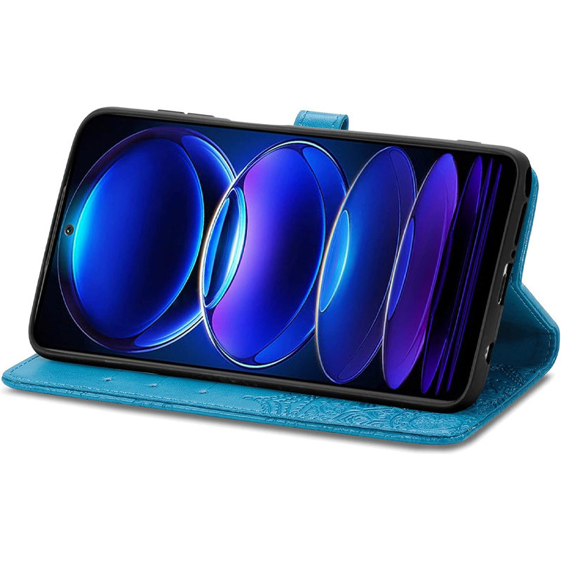 Шкіряний чохол-книжка Art Case з візитницею на Xiaomi Redmi 14C / Poco C75 (Синій) в магазині vchehle.ua