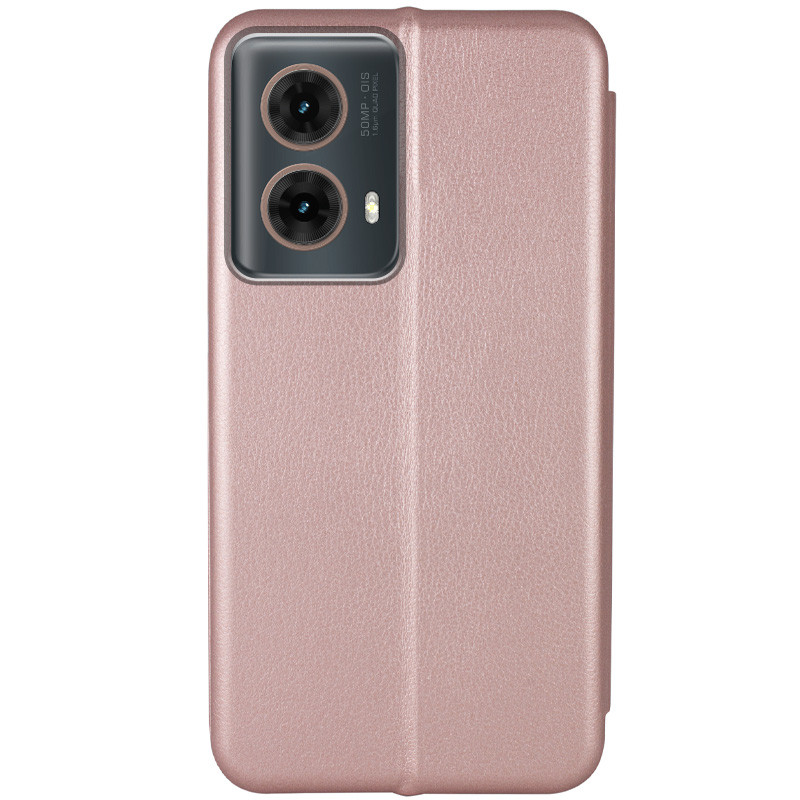 Фото Кожаный чехол-книжка Classy для Motorola Moto G85 (Rose Gold) на vchehle.ua