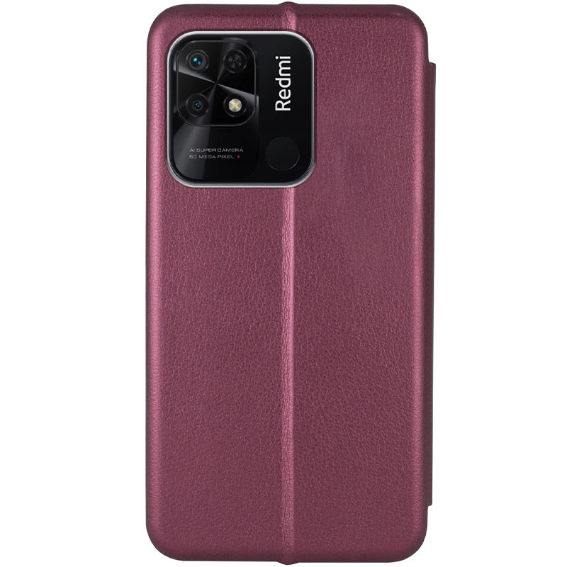 Фото Кожаный чехол-книжка Classy для Xiaomi Redmi 10C (Бордовый) на vchehle.ua