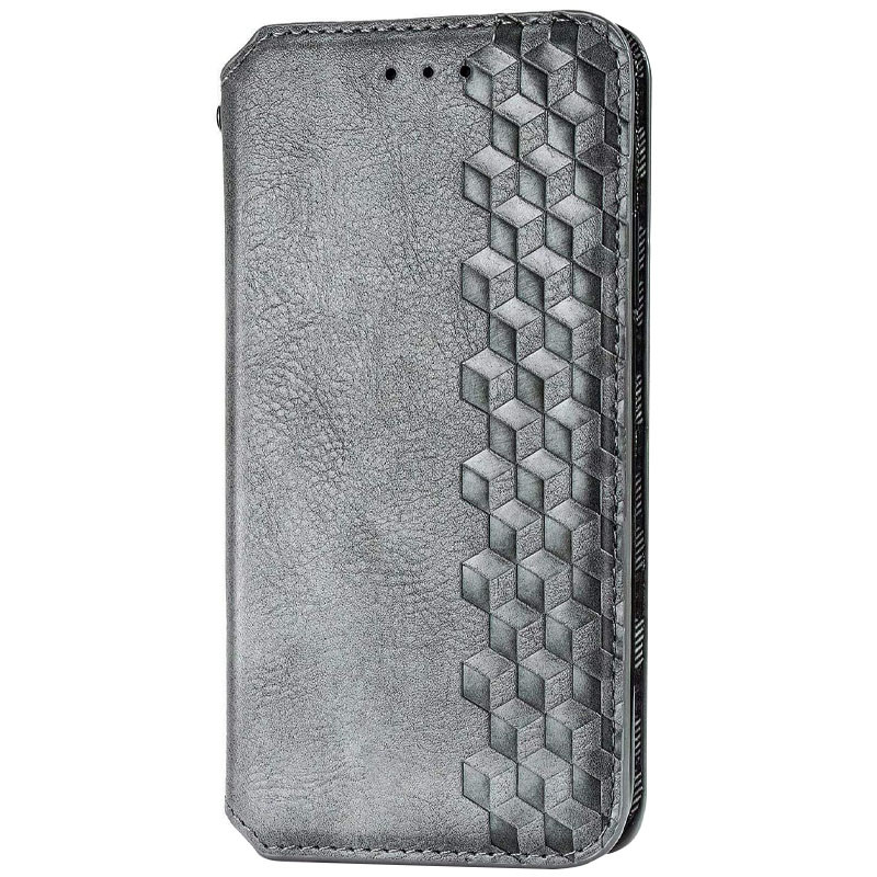 Шкіряний чохол-книжка GETMAN Cubic (PU) на Samsung Galaxy A21s (Сірий)