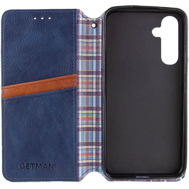Кожаный чехол-книжка GETMAN Cubic (PU) для Samsung Galaxy A36 5G / A56 5G (Синий) в магазине vchehle.ua