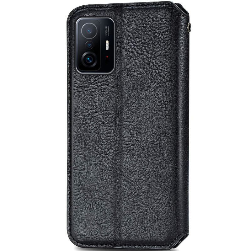 Кожаный чехол-книжка GETMAN Cubic (PU) для Xiaomi 11T / 11T Pro (Черный) в магазине vchehle.ua