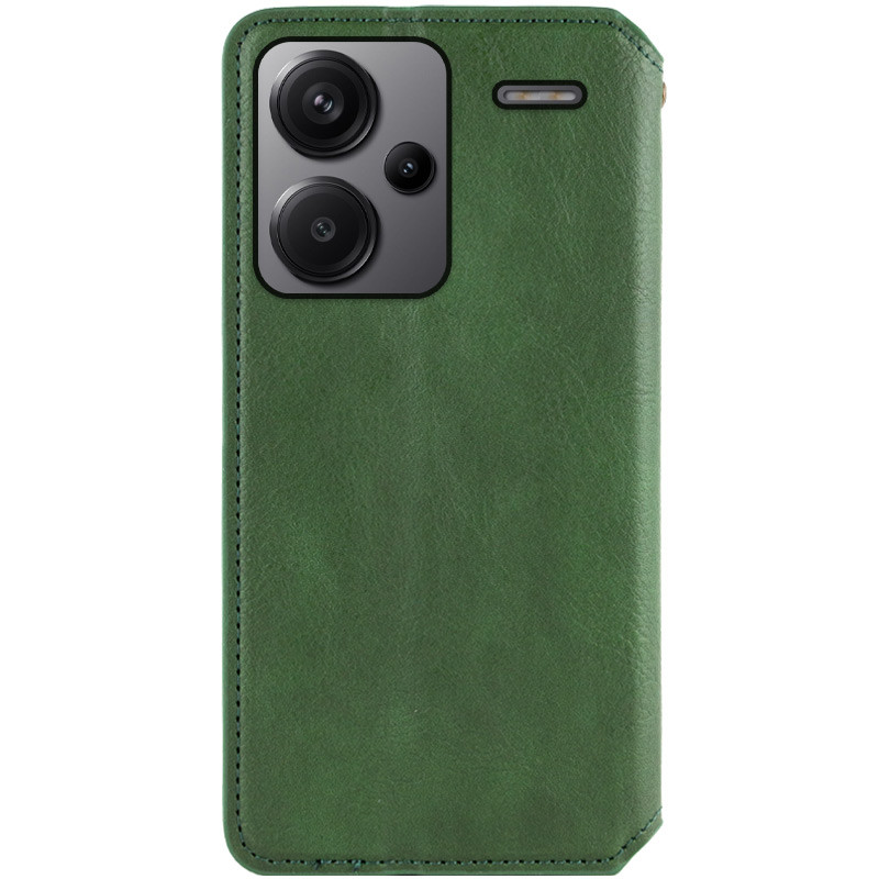 Заказать Кожаный чехол-книжка GETMAN Cubic (PU) для Xiaomi Redmi Note 13 Pro+ (Зеленый) на vchehle.ua