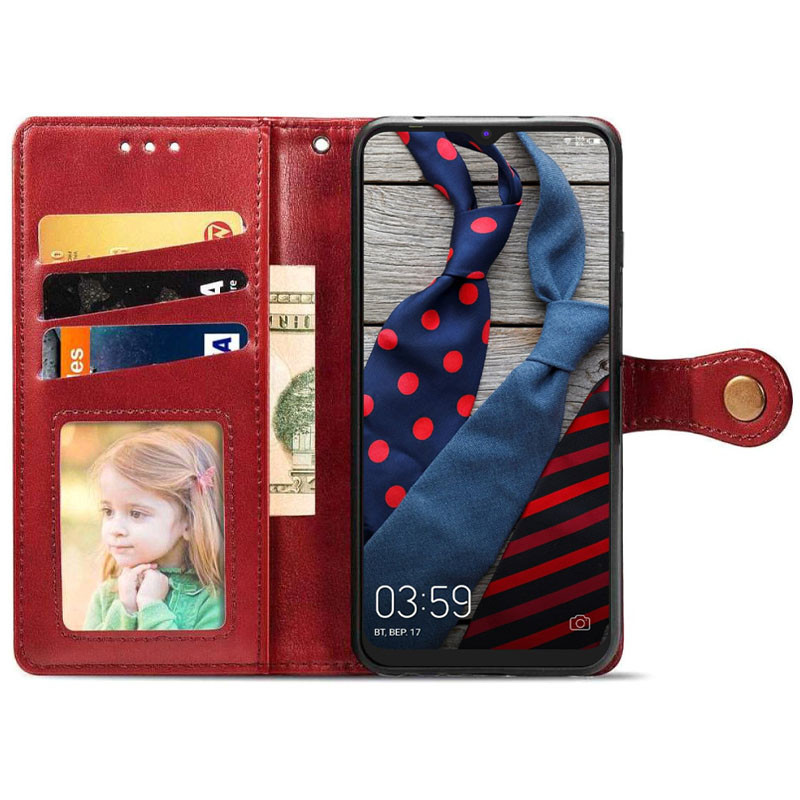 Фото Шкіряний чохол-книжка GETMAN Gallant (PU) для TECNO Spark 6 Go (Червоний) в маназині vchehle.ua