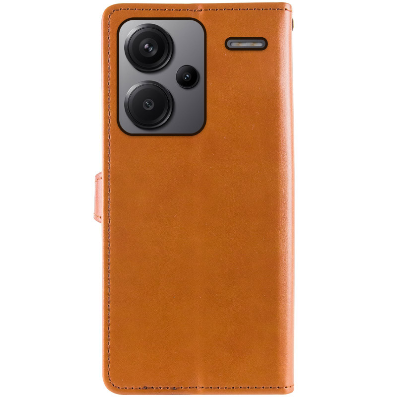 Фото Кожаный чехол-книжка GETMAN Gallant (PU) для Xiaomi Redmi Note 13 Pro+ (Коричневый) в магазине vchehle.ua