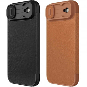 Кожаный чехол-книжка Nillkin Qin Pro Camshield для Apple iPhone 17 Air (6.5")