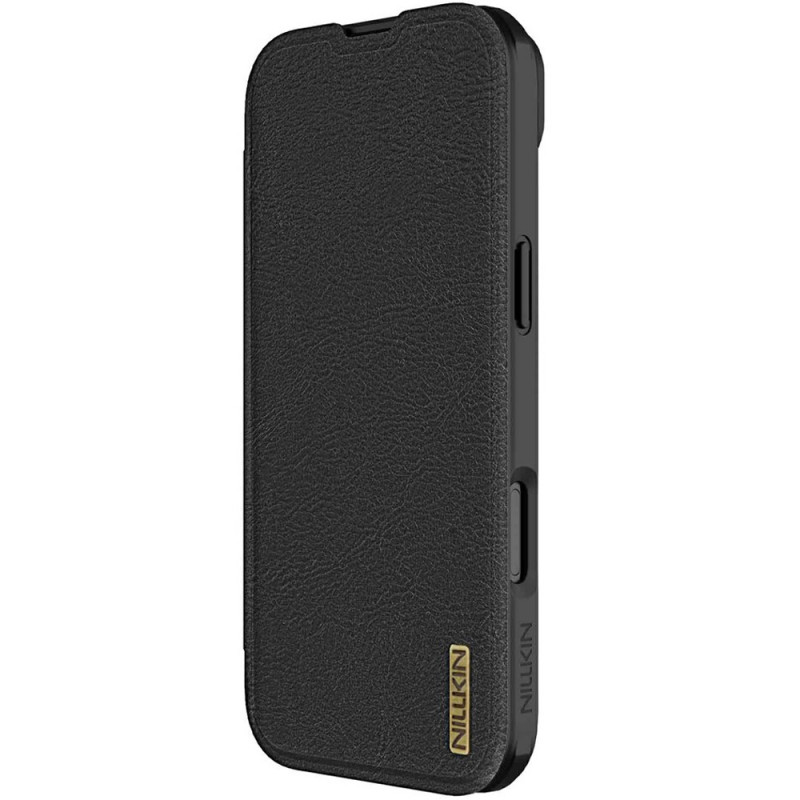 Фото Кожаный чехол-книжка Nillkin Qin Pro Camshield для Apple iPhone 17 Air (6.5") (Black) на vchehle.ua