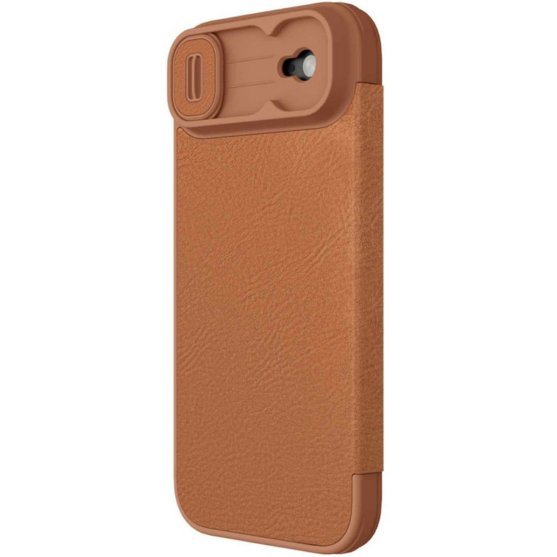 Кожаный чехол-книжка Nillkin Qin Pro Camshield для Apple iPhone 17 Air (6.5") (Brown)