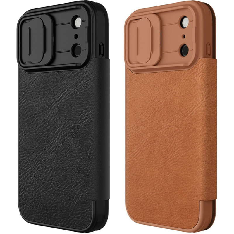 Шкіряний чохол-книжк Nillkin Qin Pro Camshield на Apple iPhone 17 Pro (6.3")