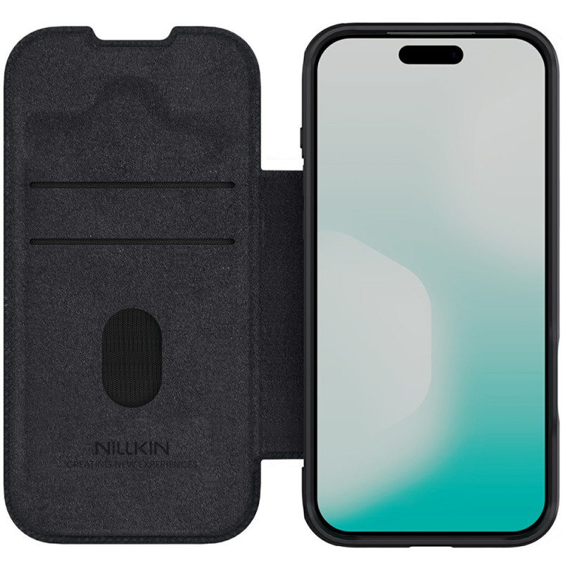 Шкіряний чохол-книжк Nillkin Qin Pro Camshield на Apple iPhone 17 Pro Max (6.9") (Black) в магазині vchehle.ua