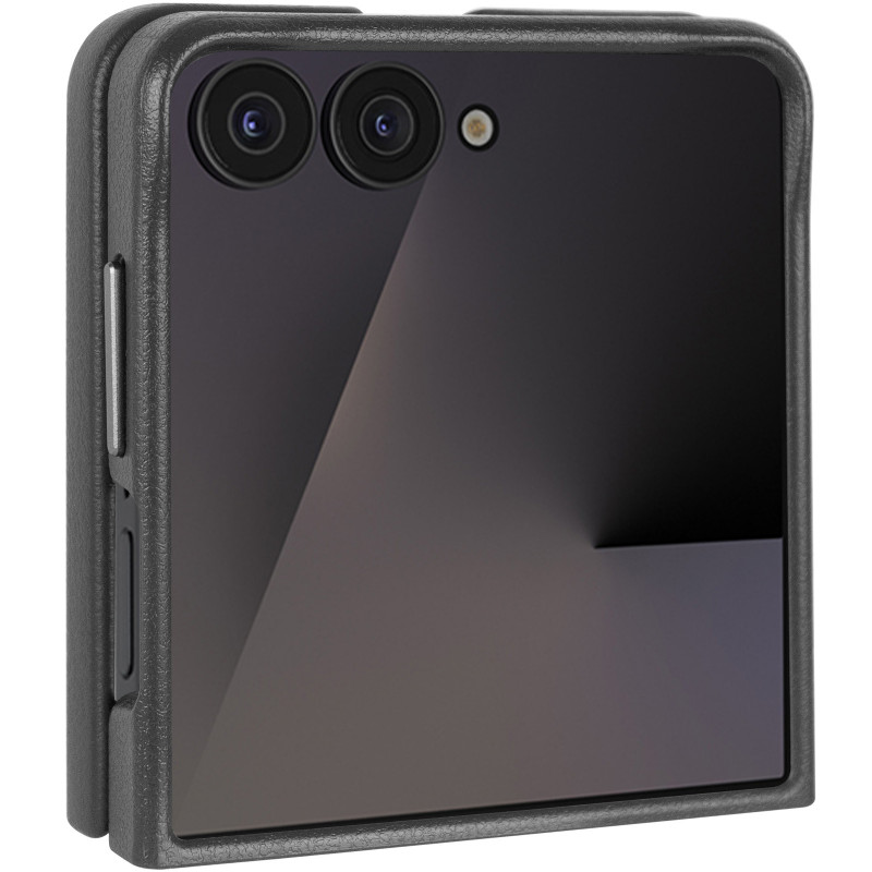 Шкіряний чохол Leather Case (AAA) на Samsung Galaxy Z Flip5 (Black)
