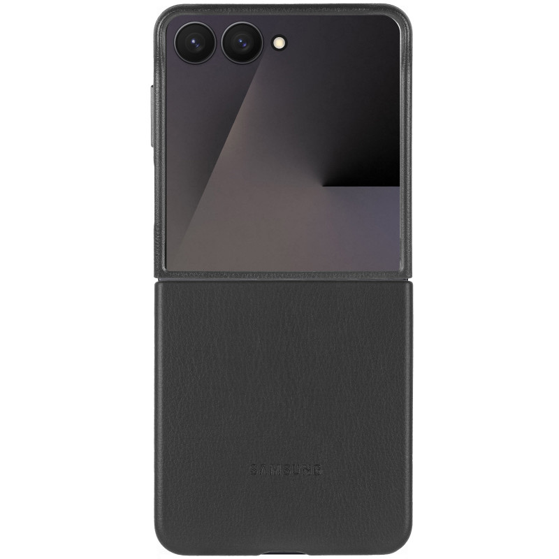 Фото Шкіряний чохол Leather Case (AAA) на Samsung Galaxy Z Flip5 (Black) на vchehle.ua