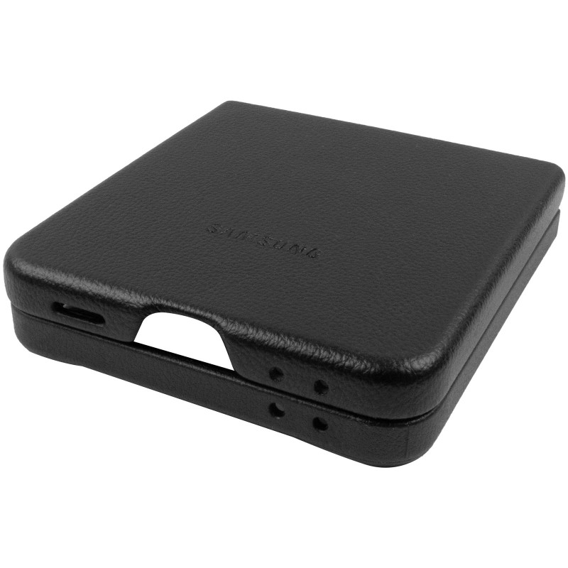 Шкіряний чохол Leather Case (AAA) на Samsung Galaxy Z Flip5 (Black) в магазині vchehle.ua