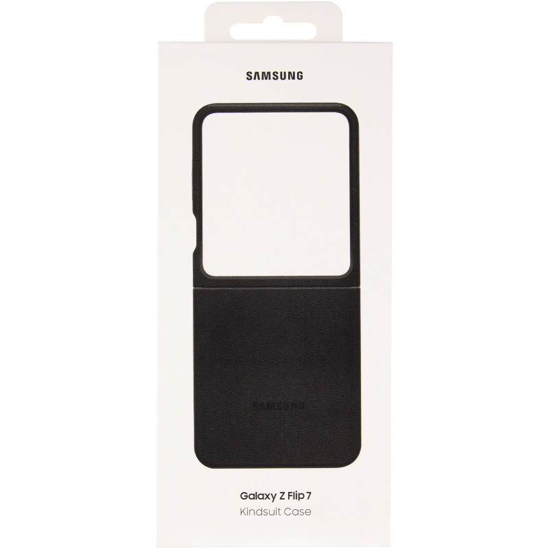 Купить Кожаный чехол Leather Case (AAA) для Samsung Galaxy Z Flip7 (Black) на vchehle.ua