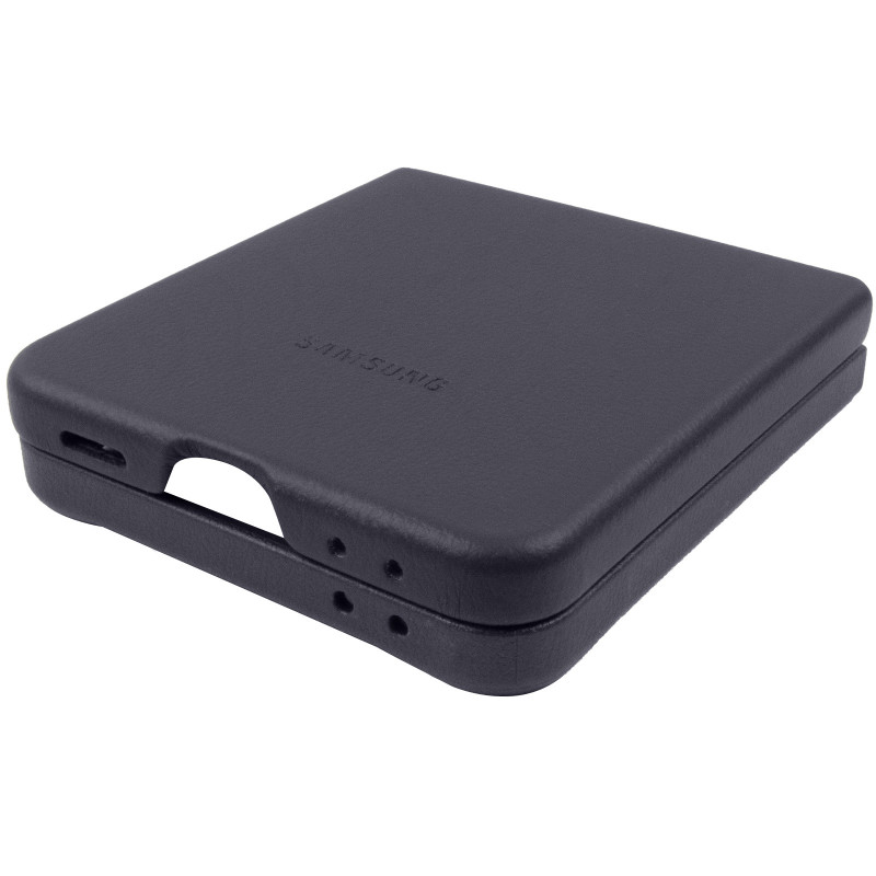 Кожаный чехол Leather Case (AAA) для Samsung Galaxy Z Flip7 (Dark Gray) в магазине vchehle.ua
