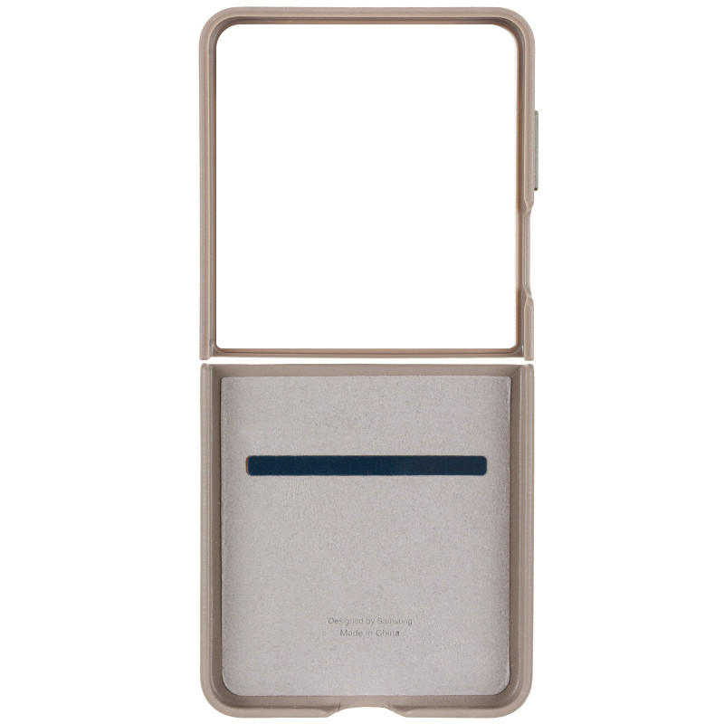 Кожаный чехол Leather Case (AAA) для Samsung Galaxy Z Flip7 (Light Gray) в магазине vchehle.ua