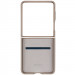 Кожаный чехол Leather Case (AAA) для Samsung Galaxy Z Flip7 (Light Gray) в магазине vchehle.ua