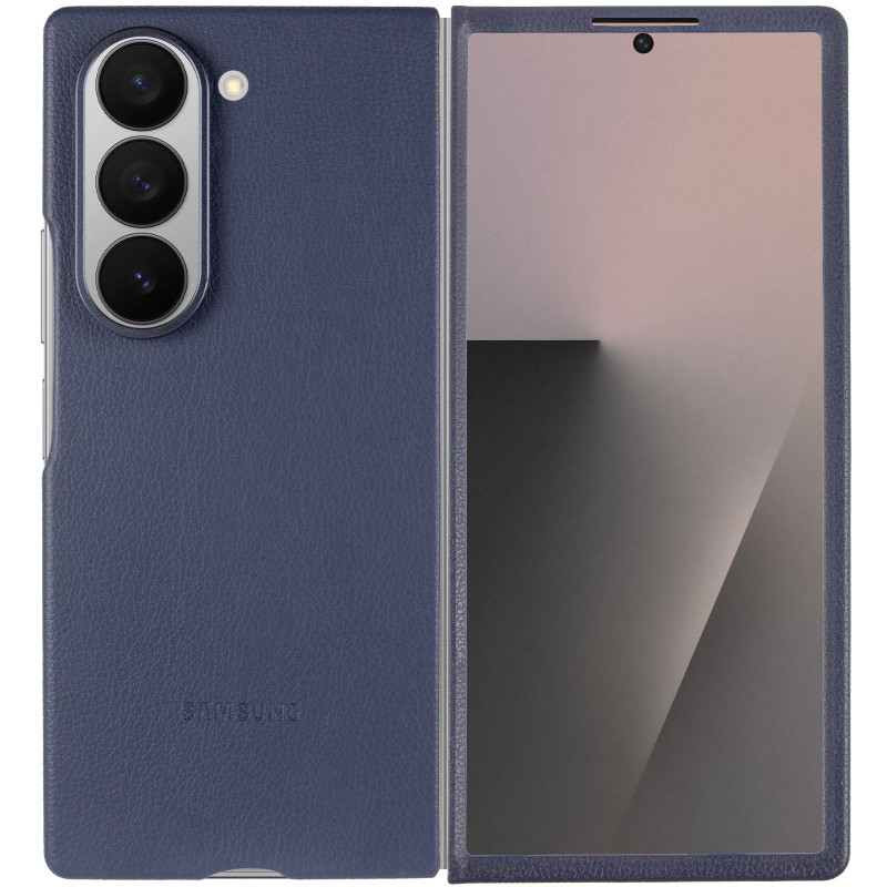 Фото Шкіряний чохол Leather Case (AAA) на Samsung Galaxy Z Fold6 (Navy) на vchehle.ua