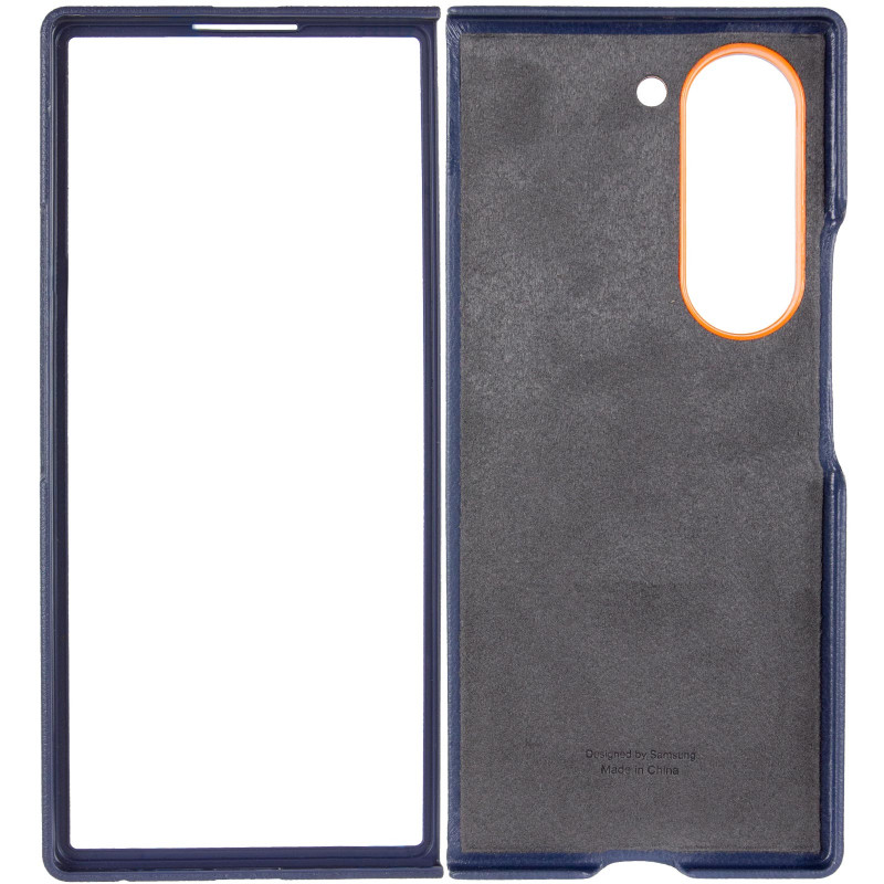 Фото Шкіряний чохол Leather Case (AAA) на Samsung Galaxy Z Fold6 (Navy) в маназині vchehle.ua