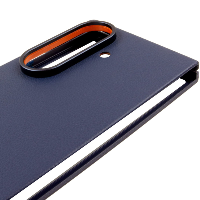 Шкіряний чохол Leather Case (AAA) на Samsung Galaxy Z Fold6 (Navy) в магазині vchehle.ua