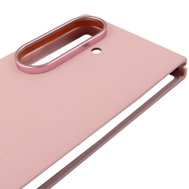 Шкіряний чохол Leather Case (AAA) на Samsung Galaxy Z Fold6 (Pink) в магазині vchehle.ua