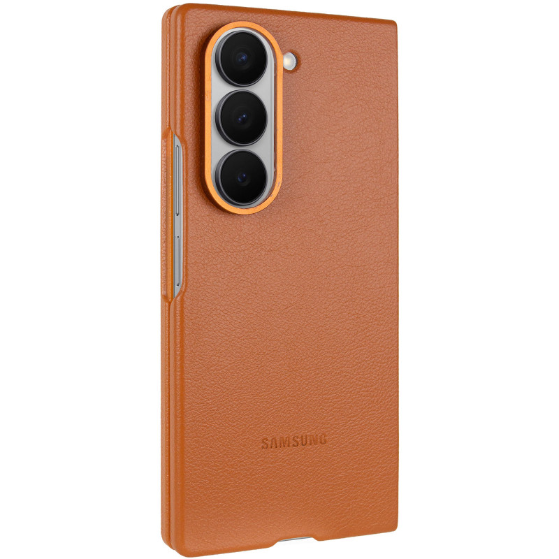 Шкіряний чохол Leather Case (AAA) на Samsung Galaxy Z Fold6 (Tan)