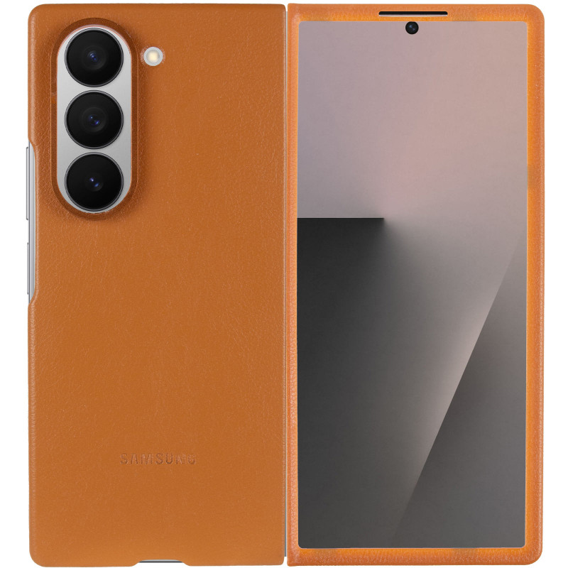 Фото Шкіряний чохол Leather Case (AAA) на Samsung Galaxy Z Fold6 (Tan) на vchehle.ua
