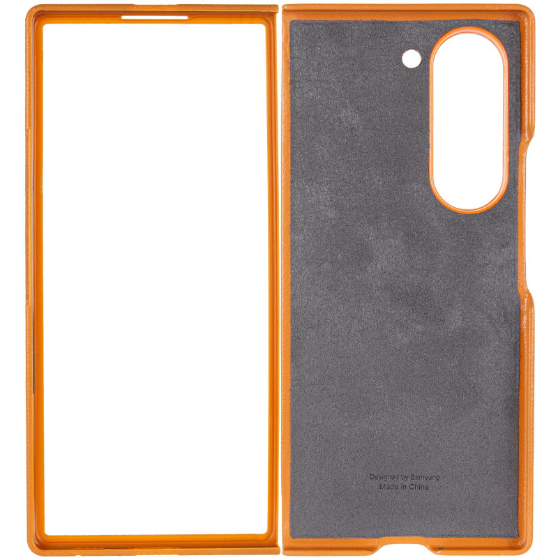 Шкіряний чохол Leather Case (AAA) на Samsung Galaxy Z Fold6 (Tan) в магазині vchehle.ua