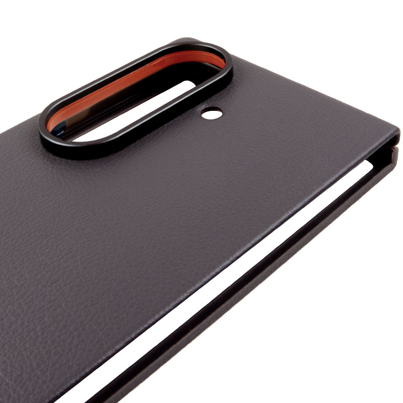 Кожаный чехол Leather Case (AAA) для Samsung Galaxy Z Fold7 (Gray) в магазине vchehle.ua