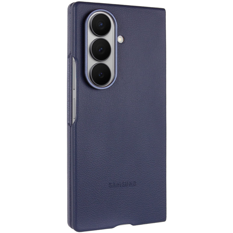 Кожаный чехол Leather Case (AAA) для Samsung Galaxy Z Fold7 (Navy)