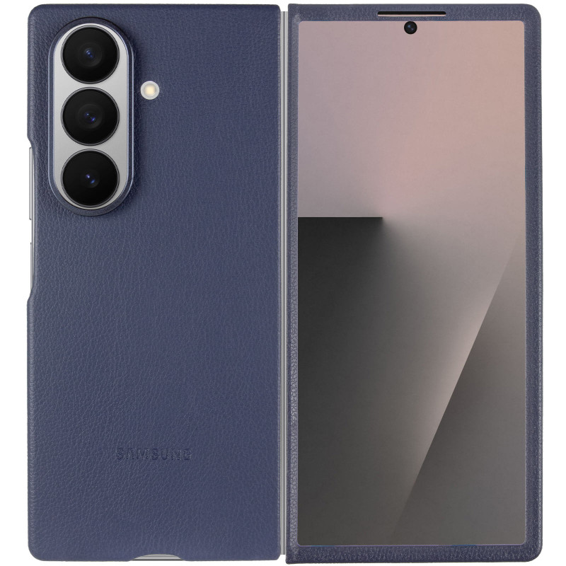 Фото Кожаный чехол Leather Case (AAA) для Samsung Galaxy Z Fold7 (Navy) на vchehle.ua