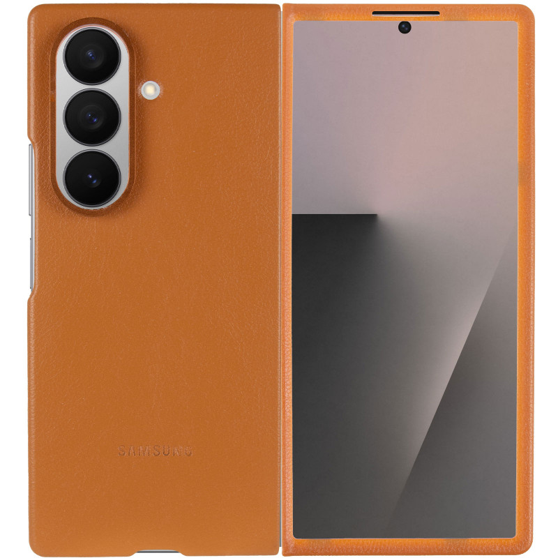 Фото Кожаный чехол Leather Case (AAA) для Samsung Galaxy Z Fold7 (Tan) на vchehle.ua