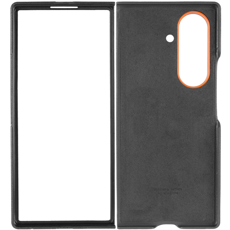 Кожаный чехол Leather Case (AAA) with stand для Samsung Galaxy Z Fold7 (Black) в магазине vchehle.ua