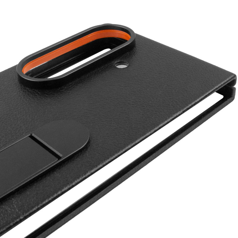 Купить Кожаный чехол Leather Case (AAA) with stand для Samsung Galaxy Z Fold7 (Black) на vchehle.ua