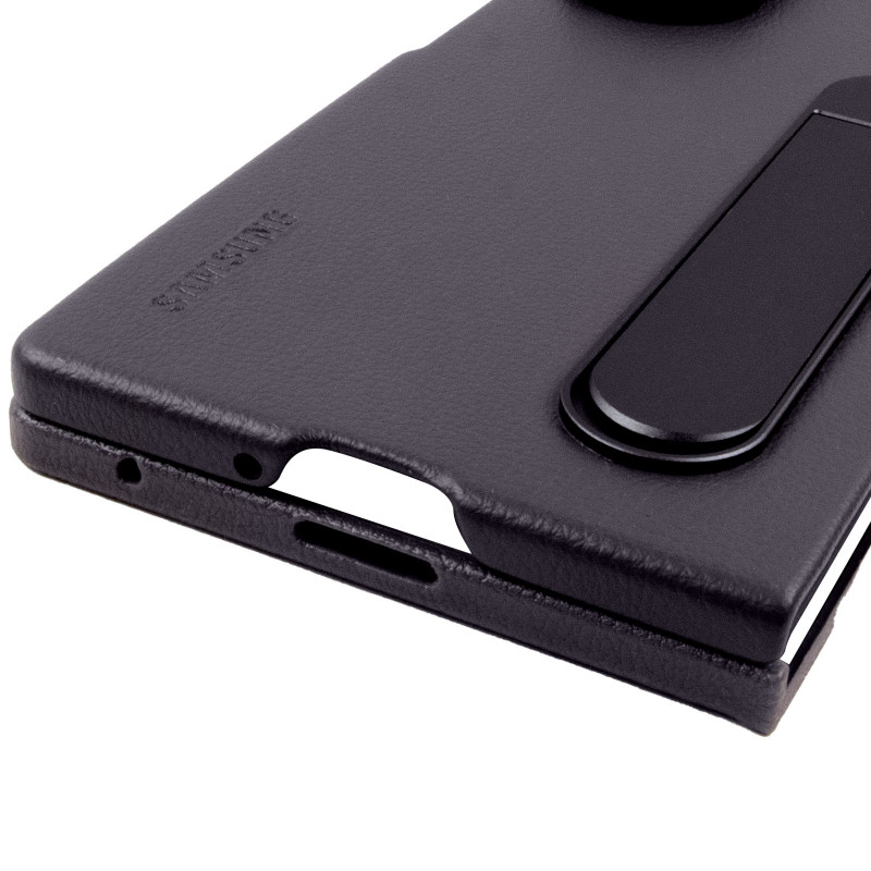 Купить Кожаный чехол Leather Case (AAA) with stand для Samsung Galaxy Z Fold7 (Gray) на vchehle.ua