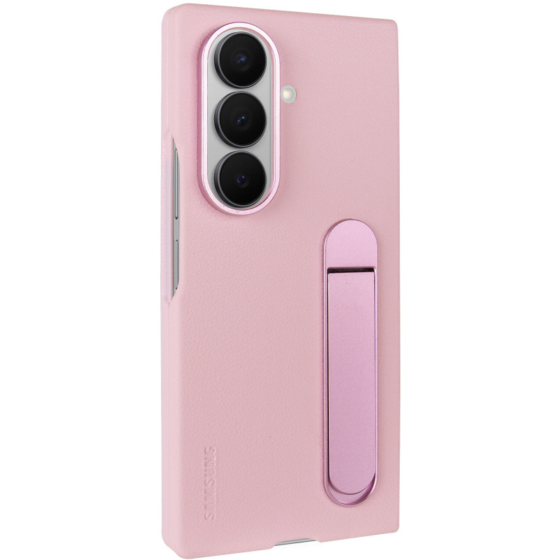 Кожаный чехол Leather Case (AAA) with stand для Samsung Galaxy Z Fold7 (Pink)