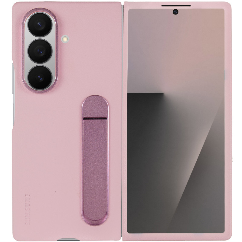 Фото Кожаный чехол Leather Case (AAA) with stand для Samsung Galaxy Z Fold7 (Pink) на vchehle.ua