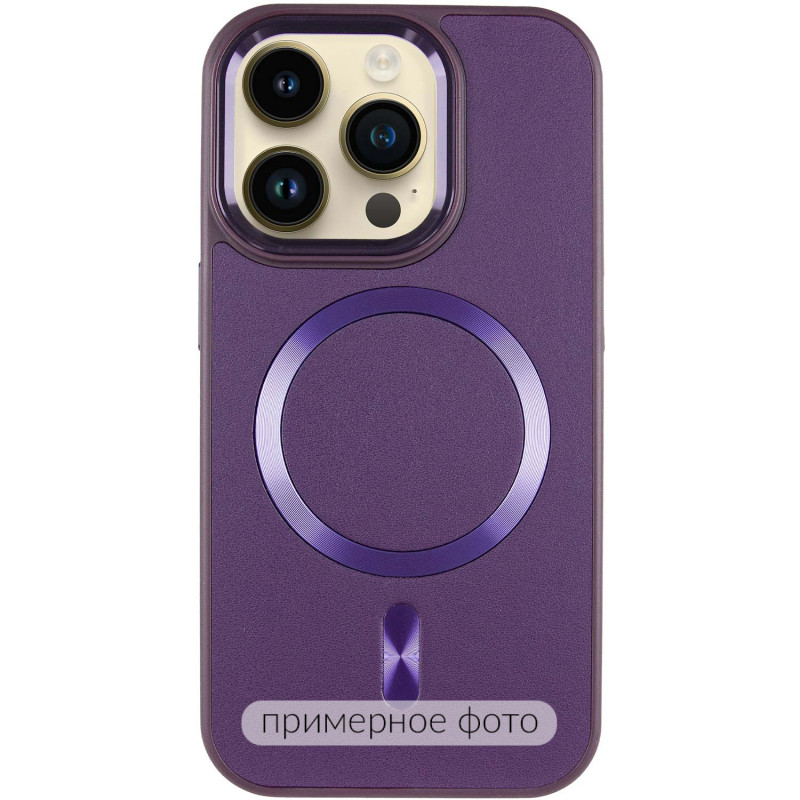 Шкіряний чохол SnapCase with Magnetic Safe на Apple iPhone 16 Pro Max (6.9") (Dark Purple)