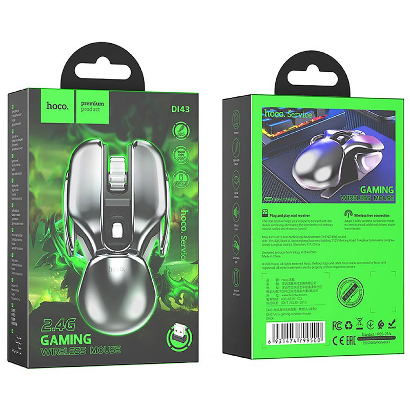 Заказать Мышь игровая Hoco DI43 Silent Click 2.4G (Black) на vchehle.ua