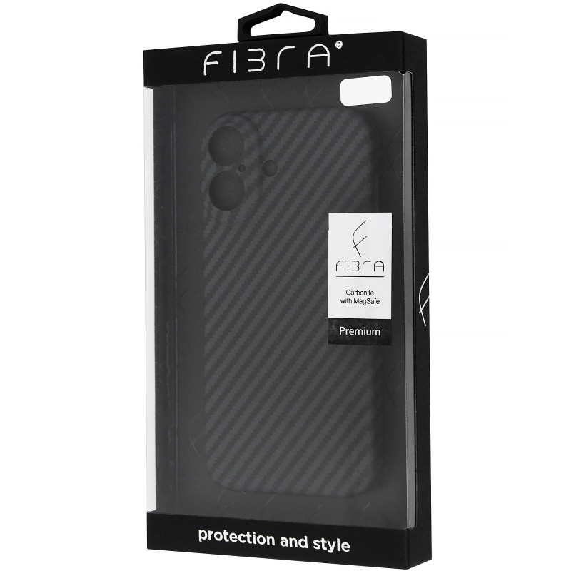 Фото Пластиковая накладка Fibra Carbonite для Apple iPhone 17 (6.3") (Black) в магазине vchehle.ua
